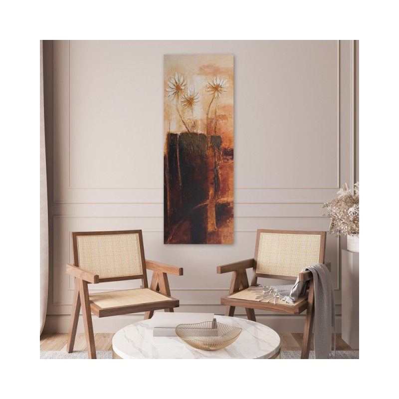 Bild auf Leinwand - Gemalte Blumen | Feeby