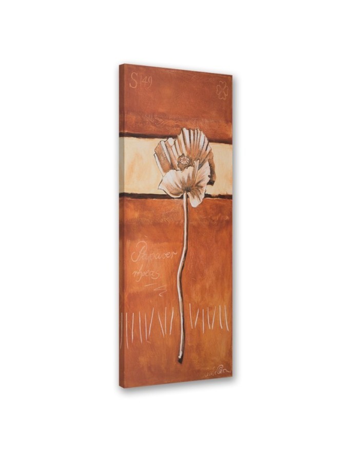 Leinwanddruck - Einsamer Mohn gemalt | Feeby