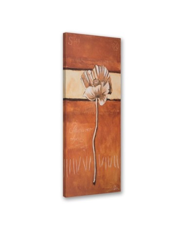 Leinwanddruck - Einsamer Mohn gemalt | Feeby