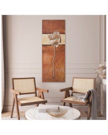 Leinwanddruck - Einsamer Mohn gemalt | Feeby