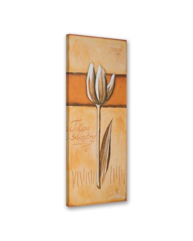 Leinwandbild - Gemalte Tulpe | Feeby