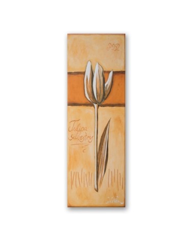 Leinwandbild - Gemalte Tulpe | Feeby