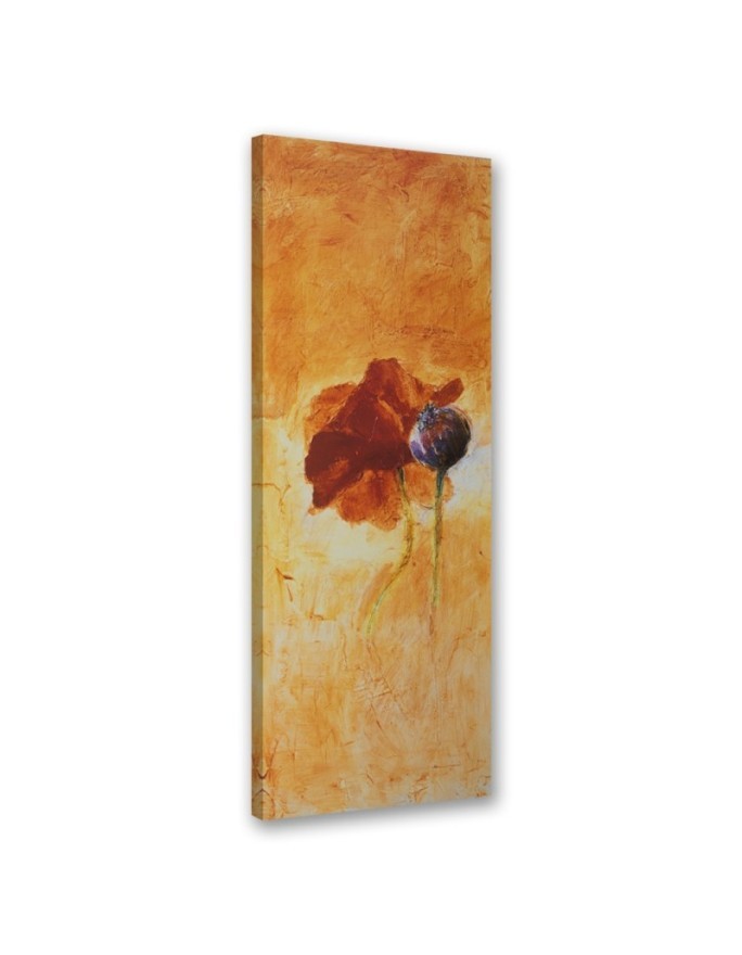 Leinwandbild modern - Gemalte Mohnblume | Feeby