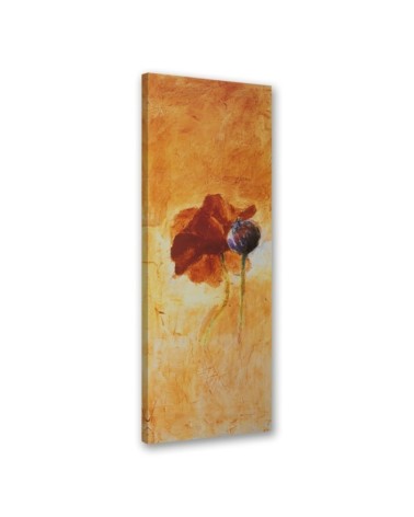 Canvas print for the bedroom - Painted poppy flower | FEEBY