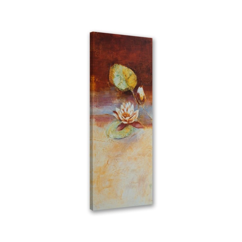 Leinwandbild - Seerosenblüte gemalt | Feeby