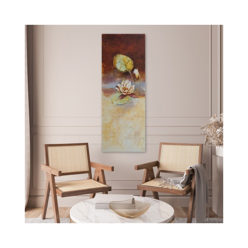 Leinwandbild - Seerosenblüte gemalt | Feeby