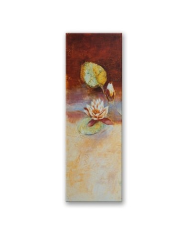 Leinwandbild - Seerosenblüte gemalt | Feeby