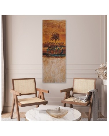 Bild auf Leinwand - Kamele in der Wüste | Feeby