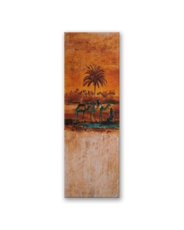 Bild auf Leinwand - Kamele in der Wüste | Feeby