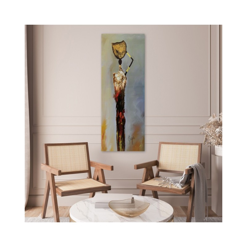 Wandbild für Wohnzimmer - Afrikanische Frau | Feeby