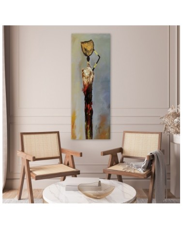 Wandbild für Wohnzimmer - Afrikanische Frau | Feeby