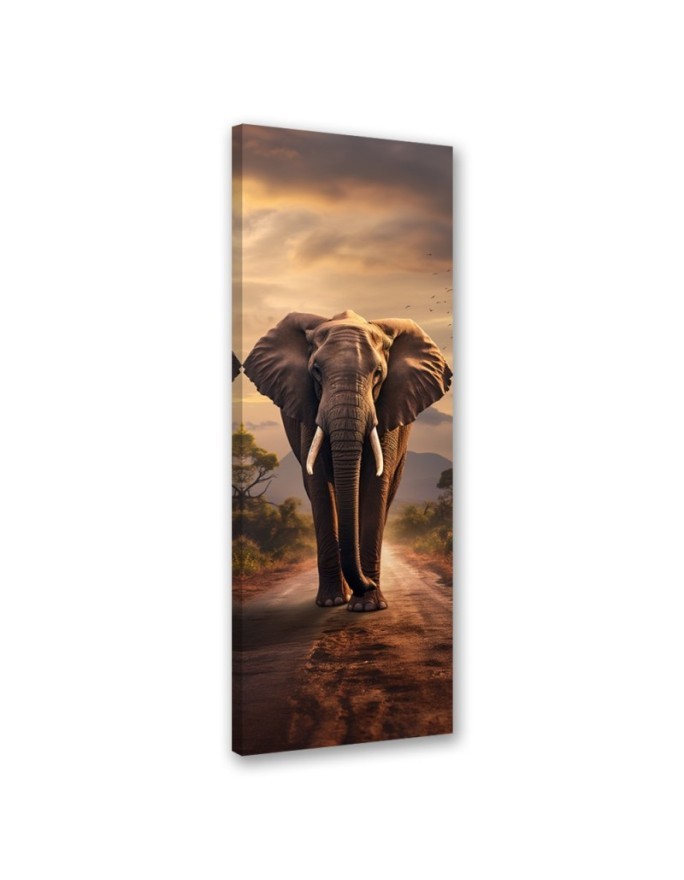 Modernes Wandbild - Laufender Elefant | Feeby