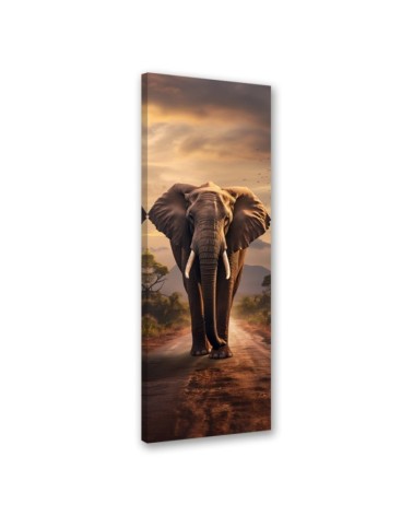 Modernes Wandbild - Laufender Elefant | Feeby