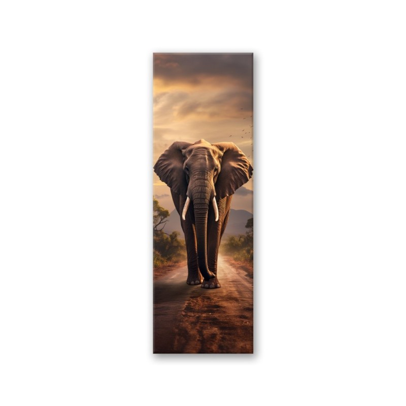 Modernes Wandbild - Laufender Elefant | Feeby