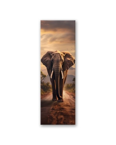 Modernes Wandbild - Laufender Elefant | Feeby
