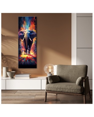 Bild auf Leinwand - Farbiger Elefant | Feeby