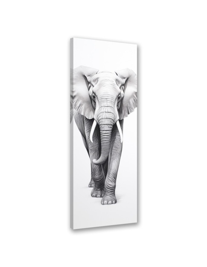 Leinwanddruck - Monochromer Elefant | Feeby