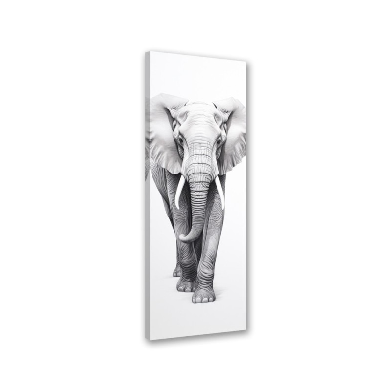 Leinwanddruck - Monochromer Elefant | Feeby