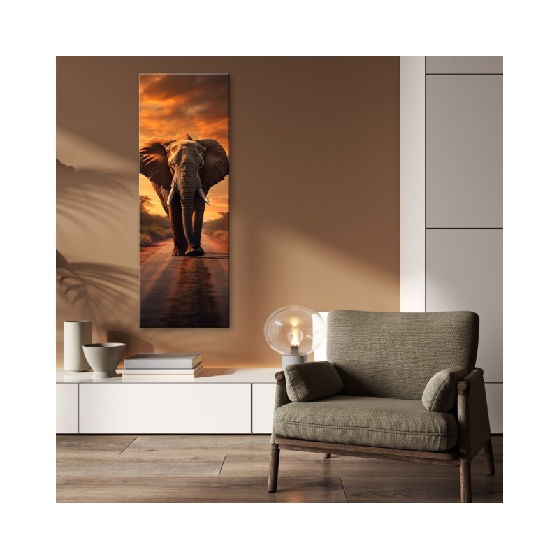 Bild auf Leinwand - Elefant Afrika Savanne | Feeby