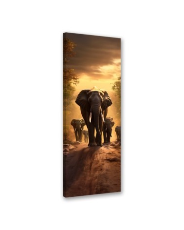 Canvas painting - Elephant herd | FEEBY