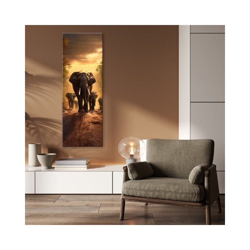 Leinwandbild - Elefantenherde | Feeby