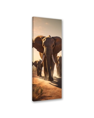Bild auf Leinwand - Umherziehende Elefanten | Feeby