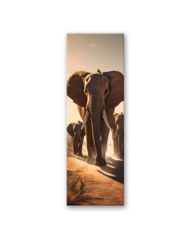 Bild auf Leinwand - Umherziehende Elefanten | Feeby