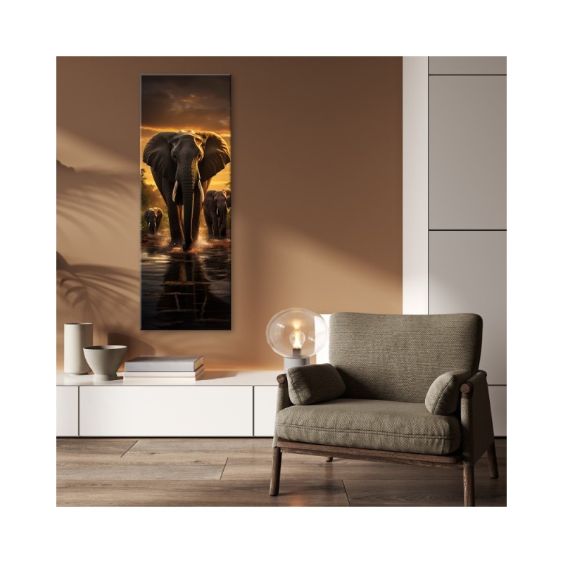 Leinwandbild - Elefanten Afrika Safari | Feeby