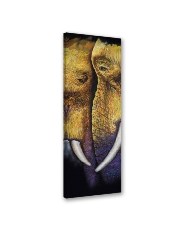 Wandbild für Wohnzimmer - Elefantenpärchen | Feeby