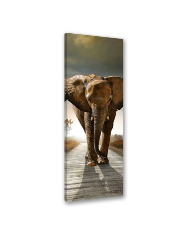 Canvas print for the bedroom - Elephant on a road | FEEBY
