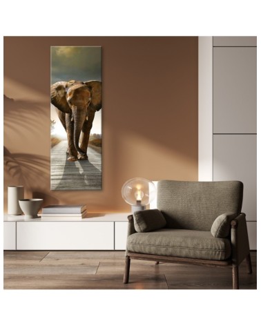 Modernes Wandbild - Elefant auf der Straße | Feeby
