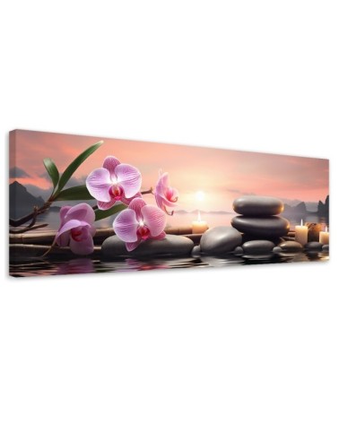 Wall canvas print - Pink zen design | FEEBY