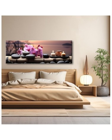Bild auf Leinwand - Rosa Zen-Orchideen | Feeby