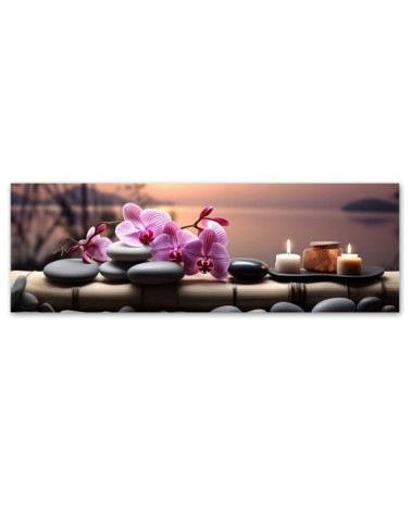 Bild auf Leinwand - Rosa Zen-Orchideen | Feeby
