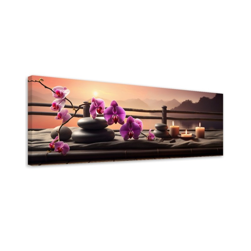 Leinwandbild - Orientalische Orchideensteine | Feeby
