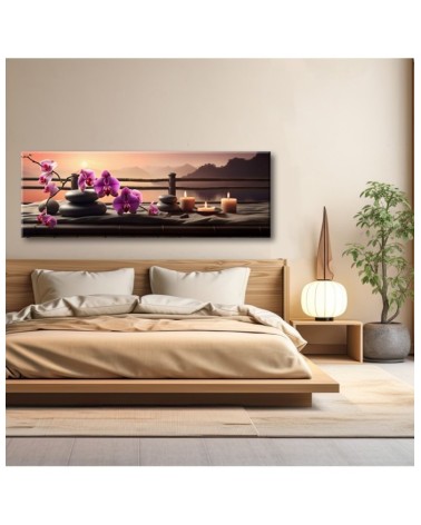 Leinwandbild - Orientalische Orchideensteine | Feeby