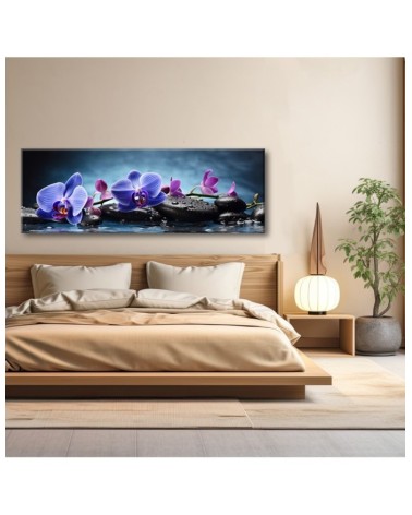 Leinwandbild - Blaue Zen-Orchidee | Feeby