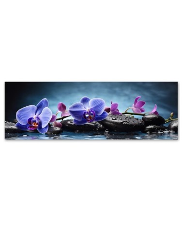 Leinwandbild - Blaue Zen-Orchidee | Feeby