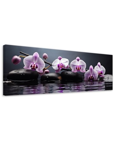 Wandbild für Wohnzimmer - Spa Zen Orchidee | Feeby