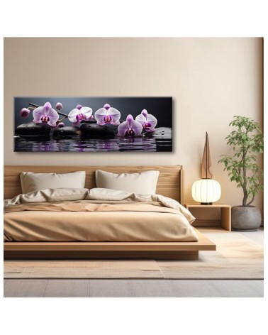 Wandbild für Wohnzimmer - Spa Zen Orchidee | Feeby