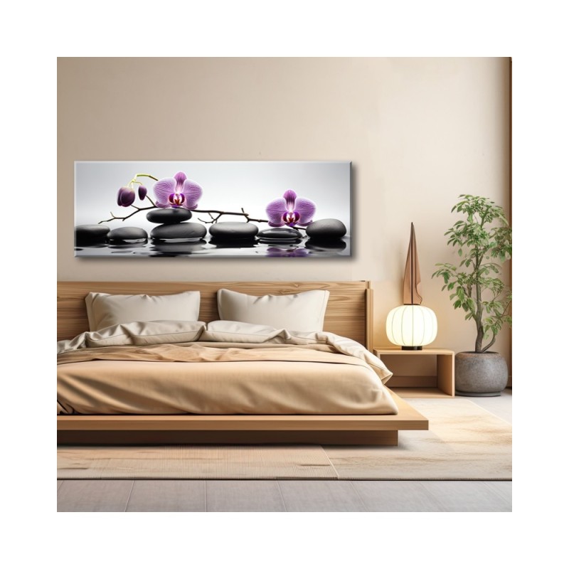 Modernes Wandbild - Spa Zen Orchidee | Feeby