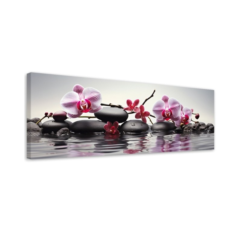 Dekoratives Leinwandbild - Steine Zen Spa | Feeby