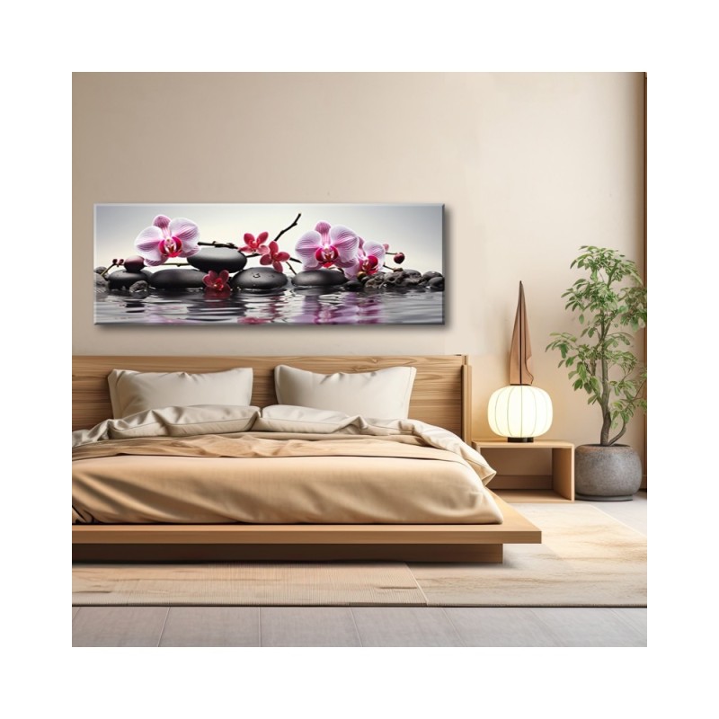 Dekoratives Leinwandbild - Steine Zen Spa | Feeby