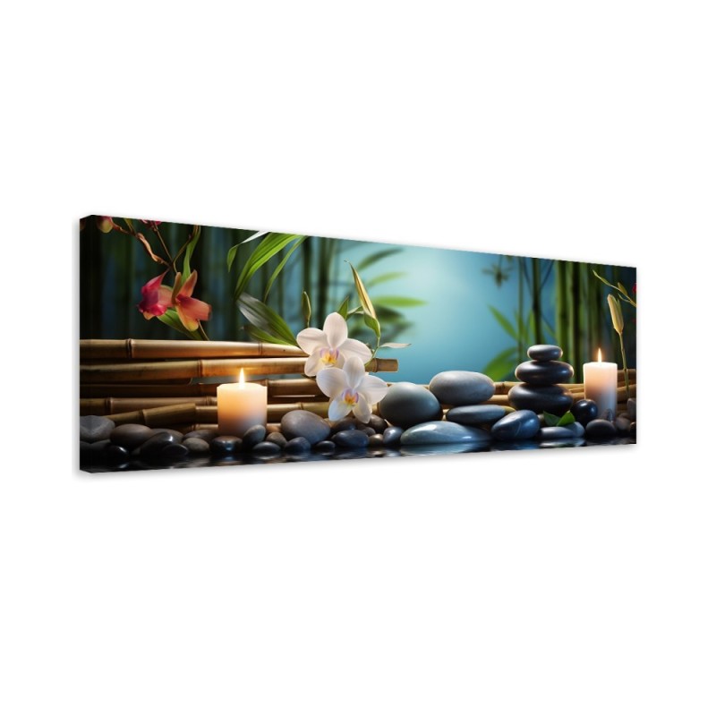 Bild auf Leinwand - Spa Zen Orchidee | Feeby