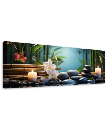 Bild auf Leinwand - Spa Zen Orchidee | Feeby