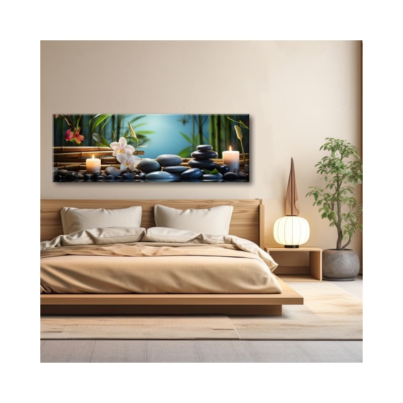 Bild auf Leinwand - Spa Zen Orchidee | Feeby