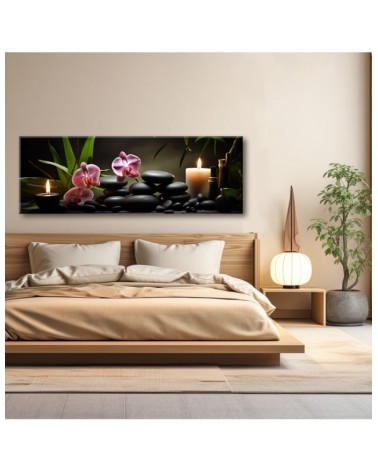 Leinwandbild - Orchidee Kerze Orchidee | Feeby