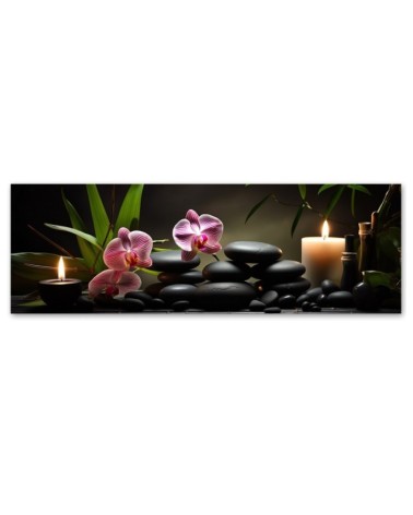 Leinwandbild - Orchidee Kerze Orchidee | Feeby