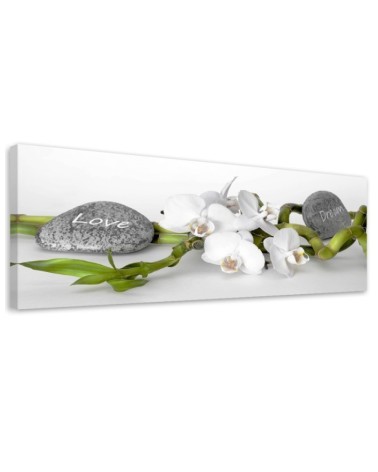 Bild auf Leinwand - Weiße Zen-Orchidee | Feeby