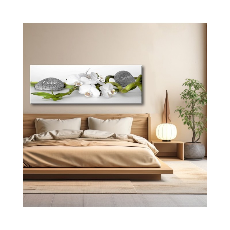 Bild auf Leinwand - Weiße Zen-Orchidee | Feeby